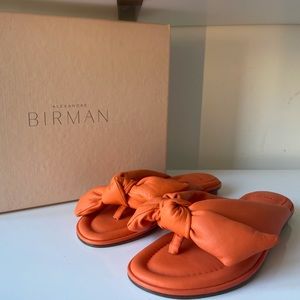 Alexandre Birman Soft Clarita Flat Sandal, Orange